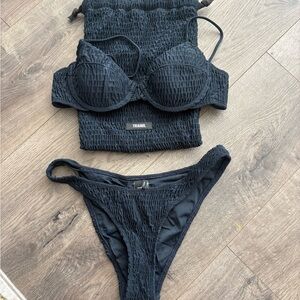 Triangl Swimwear Navy Blue Bikini Set